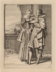 Zwei Figuren im Kostüm von Jan van de Velde II