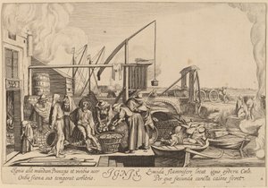 Feuer von Jan van de Velde II after Willem Buytewech
