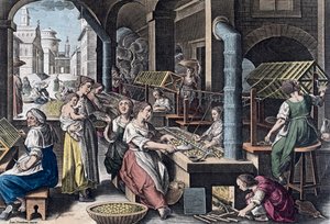 Seidenproduktion in Europa im 16. Jahrhundert (Druck)