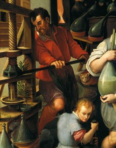 Das Labor des Alchemisten (Detail)