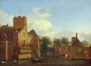 Schloss Loenerslot in Holland, ca. 1665-70 von Jan van der Heyden