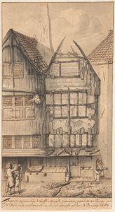 Zwei ausgebrannte Häuser in der Oude Nieuwstraat, 1682 von Jan van der Heyden