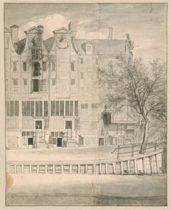 Ausgebranntes Haus an der Leidsegracht, 1684 von Jan van der Heyden