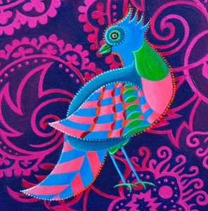 Karierter Vogel
