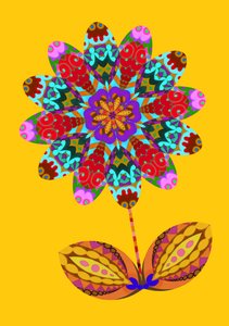 Blumenausschnitt auf Gelb von Jane Tattersfield