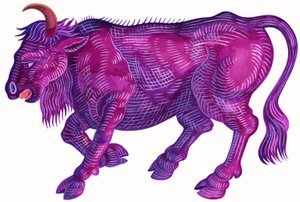 Wütender Stier Stier