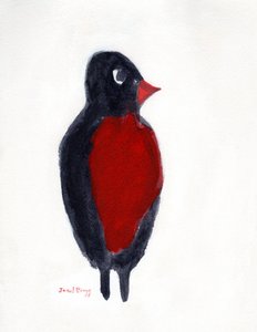 Rotkehlchen auf der Jagd von Janel Bragg