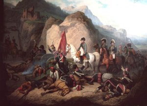 Napoleon in der Schlucht von Somosierra von January Suchodolski