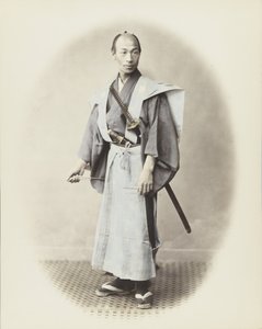 Japanischer Mann mit Schwert von Japanese Photographer