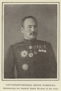 Generalleutnant Baron Hasegawa, Kommandant der kaiserlichen Garde-Division der Armee
