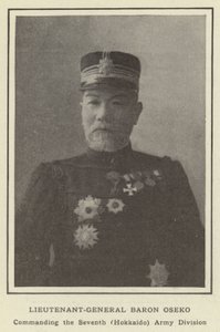 Generalleutnant Baron Oseko, Kommandant der siebten (Hokkaido) Armee-Division