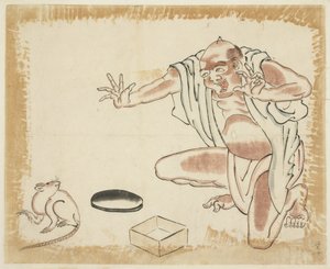 Eine Fabel: Alter Mann und eine Ratte von Japanese School