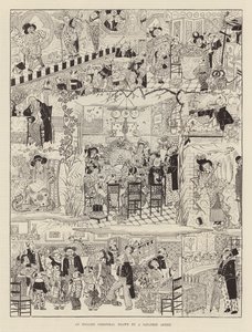 Ein englisches Weihnachten, gezeichnet von einem japanischen Künstler von Japanese School