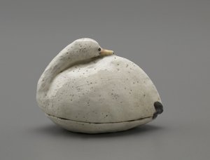Behälter in Form einer Schneegans, Ikaho, Gumma-Präfektur, Meiji-Ära von Japanese School