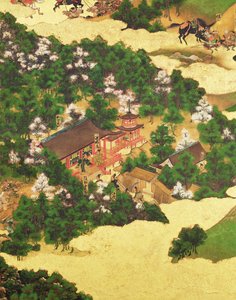 Heiji-Aufstand von 1159, Momoyama-Periode (1568-1615) (Tinte auf Papier)