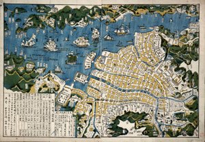 Karte von Nagasaki, Japan, ca. 1868 von Japanese School