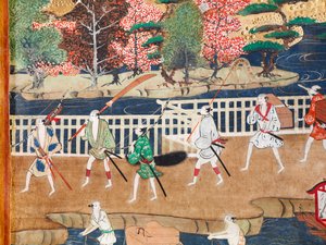 Osakazu Byobu - Japanischer achtteiliger Wandschirm
