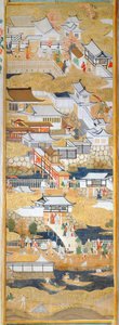 Osakazu Byobu - Japanischer achtteiliger Wandschirm