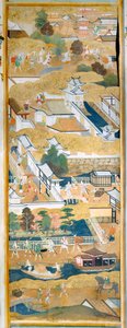 Osakazu Byobu - Japanischer achtteiliger Wandschirm