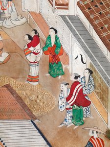 Osakazu Byobu - Japanischer achtteiliger Wandschirm