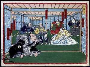 Samurai-Gruppe - in „Die Rache der 47 Ronins“ 19. Jahrhundert: Kabuki-Serie