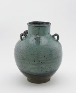 Teeblatt-Aufbewahrungskrug mit fünf Schlaufenhenkeln, Saga oder Nagasaki Präfektur, Edo-Periode von Japanese School