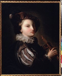 Der junge Page mit der Flöte von Jean Alexis Grimou