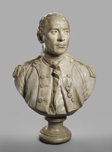 Porträtbüste von John Paul Jones, modelliert 1780, gegossen 1787-89