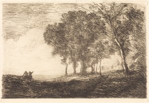 Italienische Landschaft von Jean-Baptiste-Camille Corot