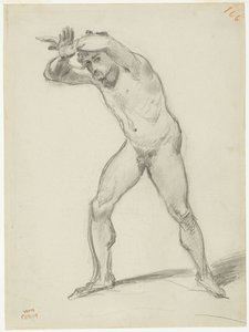Stehender männlicher Akt von Jean-Baptiste-Camille Corot