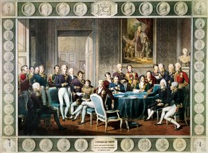 Teilnehmer am Wiener Kongress 1814-15, Österreich von Jean Baptiste (after) Isabey