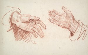 Studie von 2 Händen von Jean-Baptiste Greuze