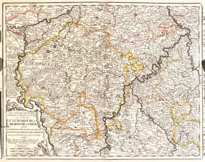 Belgien (Wallonische Region), Deutschland (Bundesland: Rheinland-Pfalz), Luxemburg, Frankreich (Region: Lothringen, Champagne-Ardenne) von Jean Baptiste Nolin
