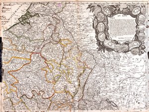 Südliche Niederlande, Belgien, Frankreich (Region: Nord-Pas-de-Calais, Picardie, Île-de-France, Ost-Zentrum, Nordburgund, Nordfranche-Comté, Champagne-Ardenne, Lothringen, Elsass), Schweiz (Kanton: Jura, Basel-Stadt, Basel-Landschaft, Solothurn, Aargau, Zü von Jean Baptiste Nolin
