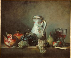 Trauben und Granatäpfel
