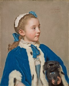 Porträt von Maria Frederike van Reede-Athlone im Alter von sieben Jahren von Jean-Étienne Liotard