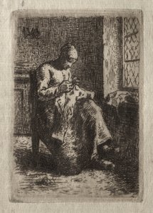 Frau beim Nähen