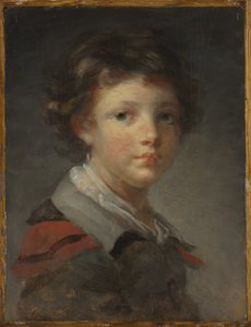 Ein Junge in einem rot gefütterten Umhang von Jean-Honore Fragonard