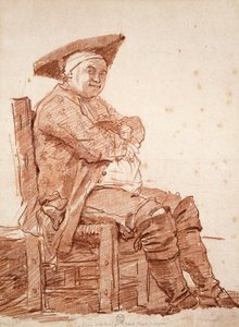 Porträt eines sitzenden Mannes, bekannt als Postiglione, von Jean Honore Fragonard von Jean Honore Fragonard