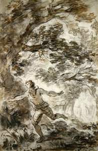Ruggiero sucht Angelica, die sich unsichtbar gemacht hat von Jean Honore Fragonard