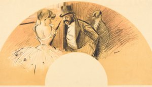 Fächer (für den Gavarni-Ball) von Jean-Louis Forain