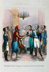 Treffen zwischen Ibrahim Pacha und Oberst Faudoa, Ägypten von Jean Adolphe Beauce
