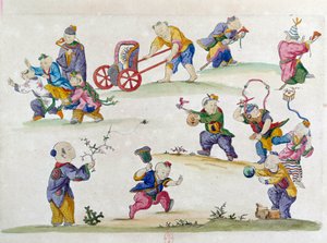 Zeichnung von einer chinesischen Vase: Kinderspiel von Jean Antoine Fraisse