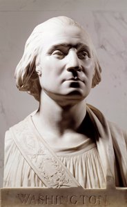 Marmorbüste von George Washington (1732-1789). Skulptur von Jean Antoine Houdon (1741-1828) 1786