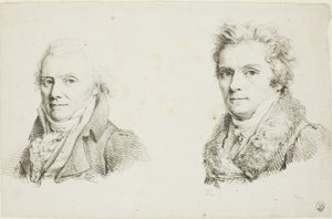 Selbstporträt in einem dunklen Stoffmantel und Selbstporträt in einem Pelzkragenmantel von Jean Antoine Laurent