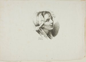 Studie des Kopfes eines jungen Mädchens von Jean Antoine Laurent