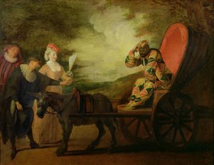 Der Harlekin, Kaiser des Mondes, ca. 1712 von Jean Antoine Watteau