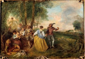 Die Schäfer. von Jean Antoine Watteau