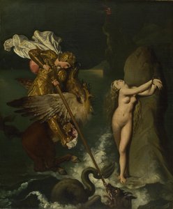 Angelica wird von Ruggiero gerettet, 1819-1839 von Jean Auguste Dominique Ingres