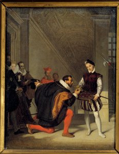 Don Pedro de Toledo, Botschafter von Philipp II., küsst das Schwert von Heinrich IV. (1553-1610)